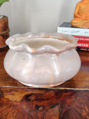 Get this glazed ceramic bonsai pot with round base
