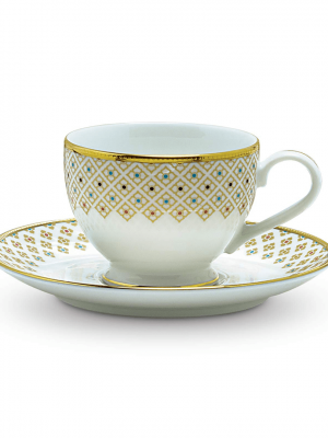 12 Pcs Cup & Saucer Set 220 Ml - Gold Collection - With Gift Box