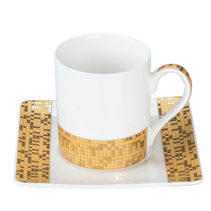 12 Pcs Cup & Saucer Set - Gold - Gold Collection - With Gift Box