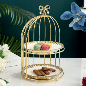 2 Layer Pastry Stand Green With Stand
