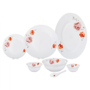 33 Pc Moonligh Dinner Set - Rose Red - With Polyfoam Gift Box