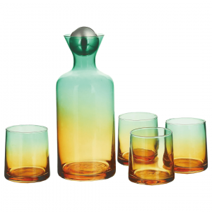 5Pc Decanter Set 1200Ml + 270Ml - Combination Glass - With Gift Box