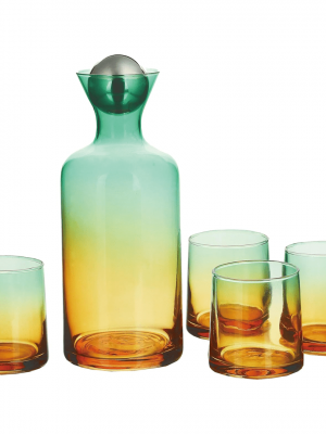 5Pc Decanter Set 1200Ml + 270Ml - Combination Glass - With Gift Box