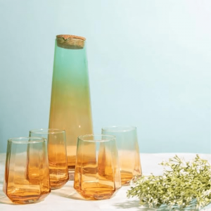 5Pc Decanter Set 1200Ml + 320Ml - Combination Glass - With Gift Box