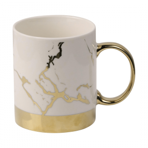 6 Pcs Mug Set - Gold Collection - White + Matt Gold - With Gift Box
