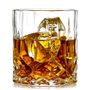 6 Pcs Whisky Glass 390Ml - With Rose Gold Decal - With Gift Box