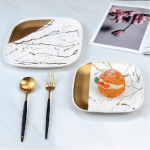 7 Pcs Cake Set - Gold Collection - White + Matt Gold - With Gift Box