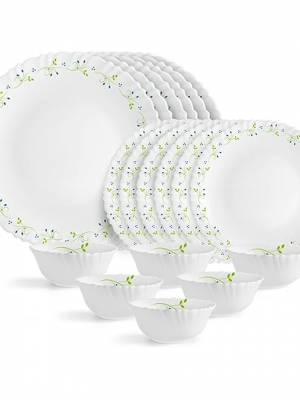 72Pc Feston Shape Glass Dinner Set - With Polyfoam Gift Box