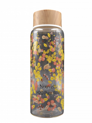 Apricot Borosilicate Printed Bottle 750Ml