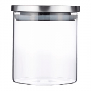 Classic Borosilicate Round Jar Set Of 2Pcs 700Ml - With Gift Box