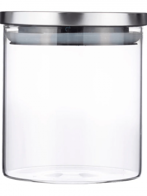 Classic Borosilicate Round Jar Set Of 2Pcs 700Ml - With Gift Box