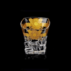 Crystal Whisky Glass Set Of 6Pc 350Ml - With Gold Decal - With Gift Box
