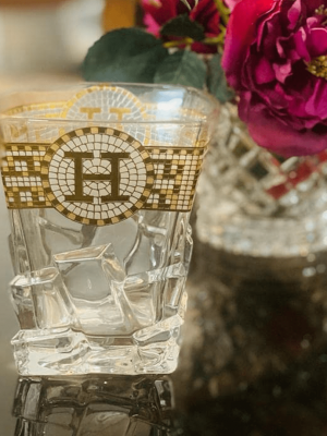 Crystal Whisky Glass Set Of 6Pc 350Ml - With Gold Decal - With Gift Box