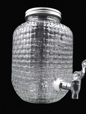 Cuba Glass Round Dispenser - 4L