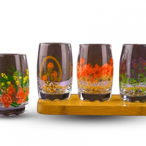 Decor Printed Glass Set Of 6 Pc 265Ml - With Brown Box