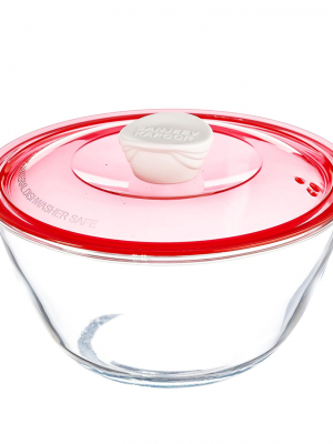 Kingston High Borosilicate Mixing Bowl 1 Pc 1000 Ml - Red Lid - With Gift Box
