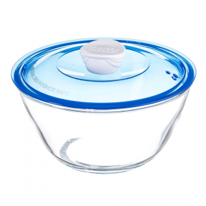 Kingston High Borosilicate Mixing Bowl 1 Pc 1500 Ml - Blue Lid - With Gift Box