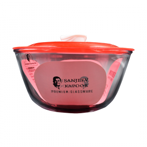 Kingston High Borosilicate Mixing Bowl 1 Pc 1500 Ml - Red Lid - With Gift Box