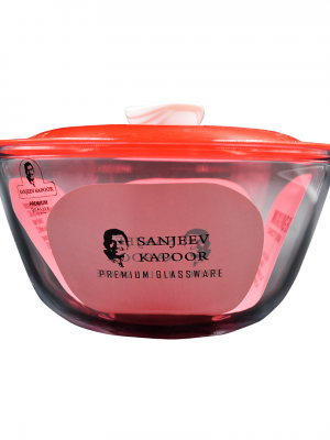 Kingston High Borosilicate Mixing Bowl 1 Pc 1500 Ml - Red Lid - With Gift Box