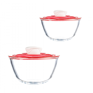 Kingston High Borosilicate Mixing Bowl Set Of 2 Pc 1000Ml + 1500 Ml - With Gift Box