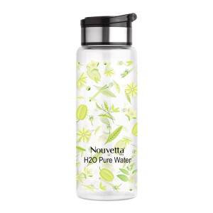 Melon Borosilicate Printed Bottle 750Ml - Black Lid
