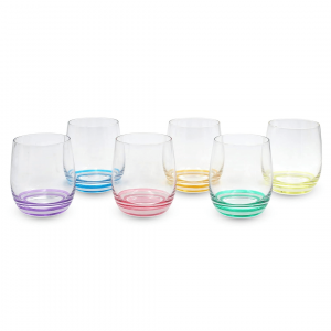 Tyler Glass Set Of 6Pc Shiny Matt Multicolor - Whisky Glasses 350Ml